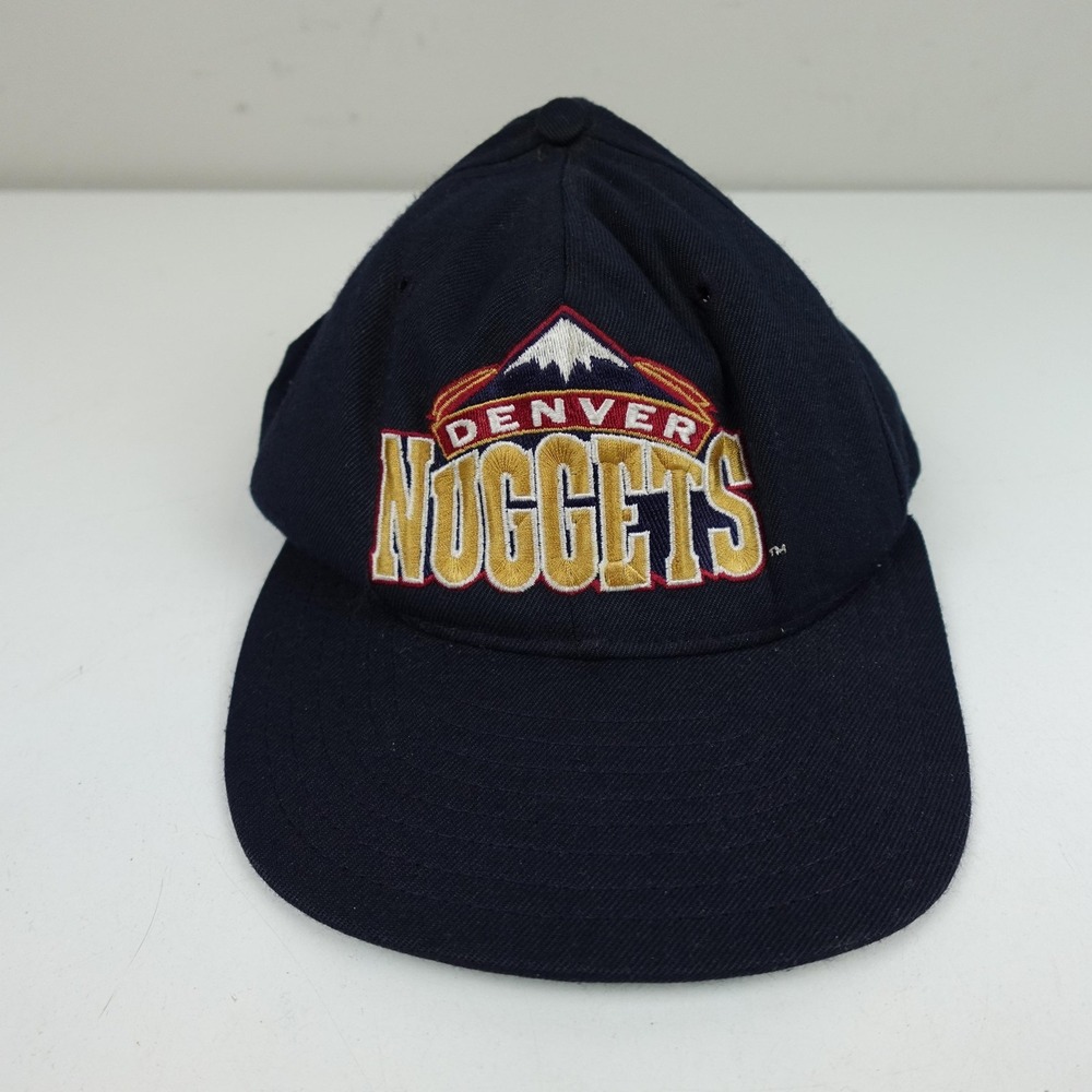 Vintage Denver Nuggets Hat Snap Back One Size Blue NBA Basketball AJD USA 90s